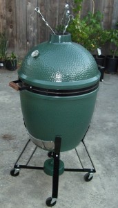 Four Skewers Loaded Into Grill
