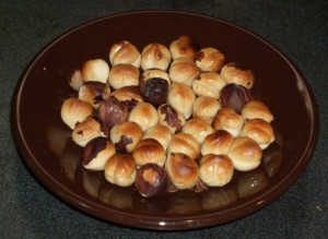 freshly roasted hazelnuts